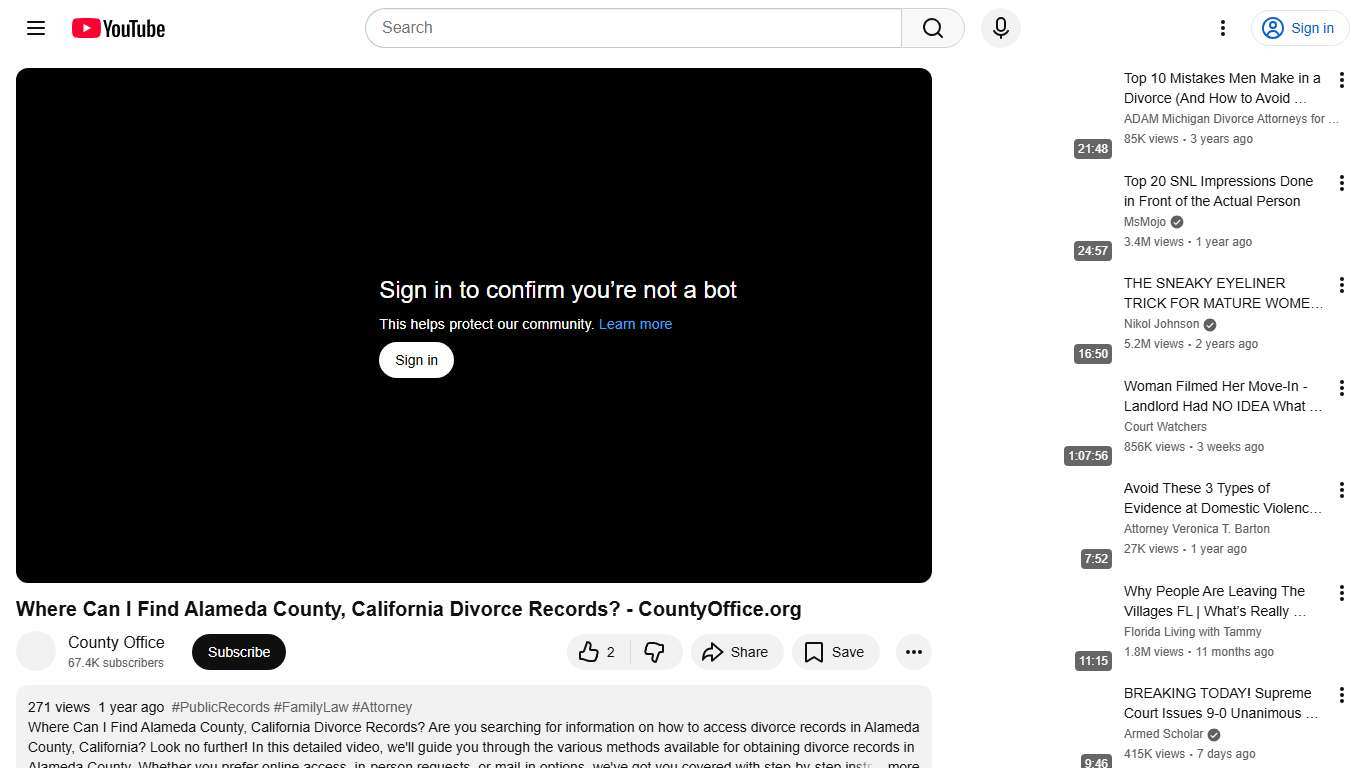 Where Can I Find Alameda County, California Divorce Records? - CountyOffice.org - YouTube