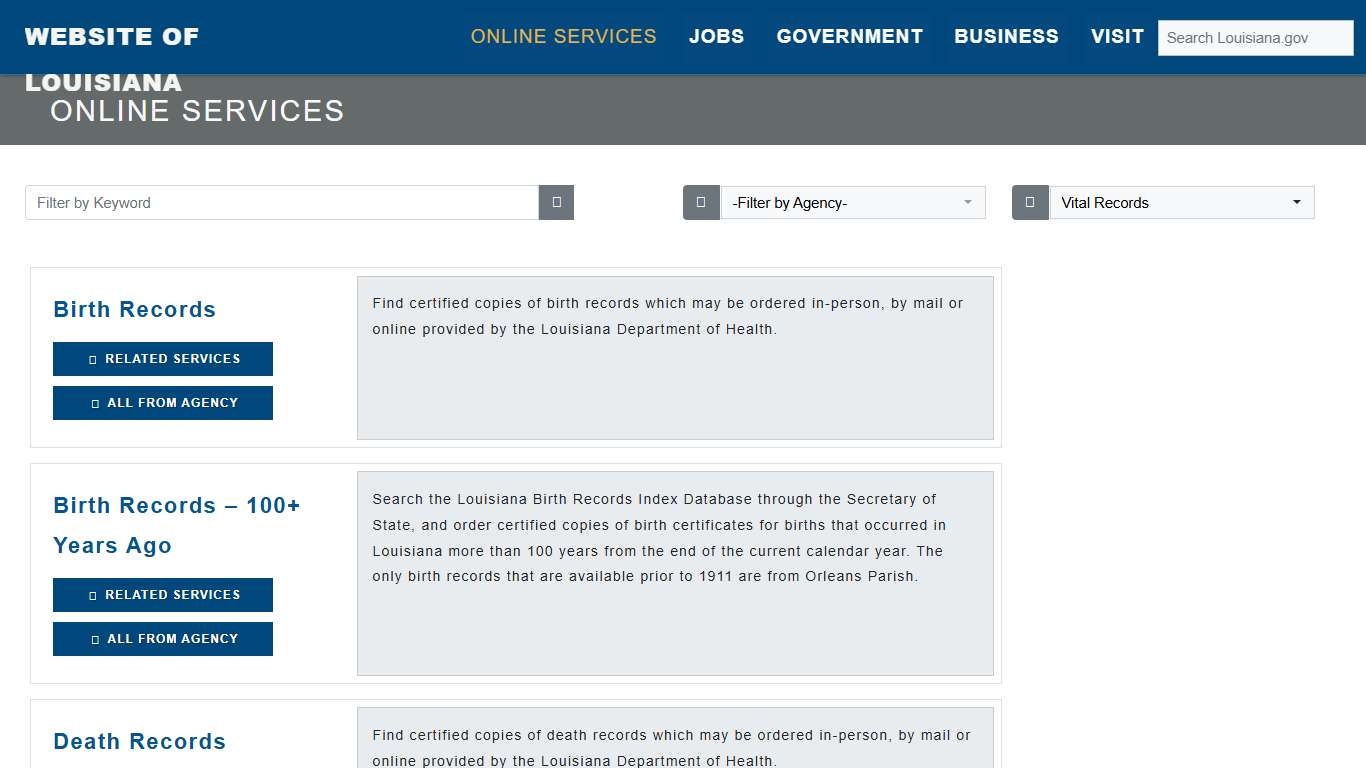 Online Services - The official website of Louisiana