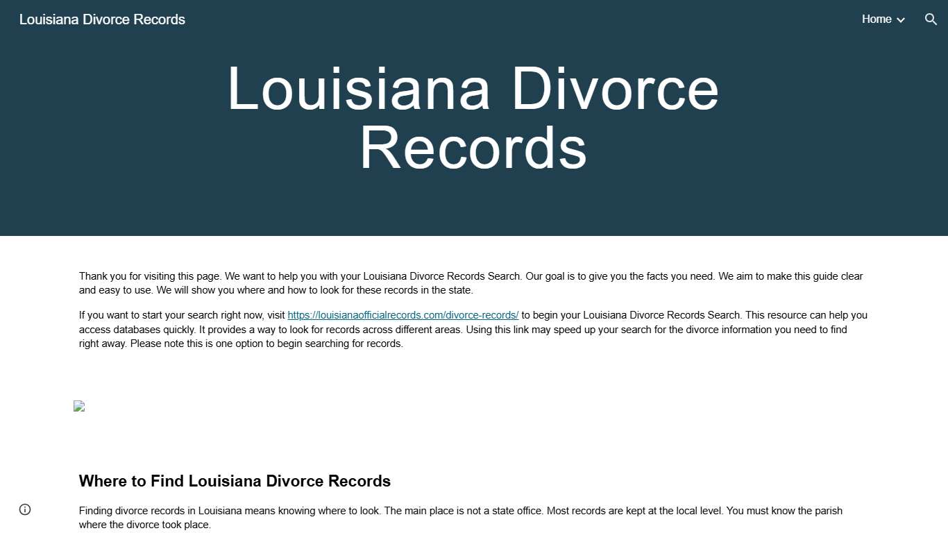 Louisiana Divorce Records